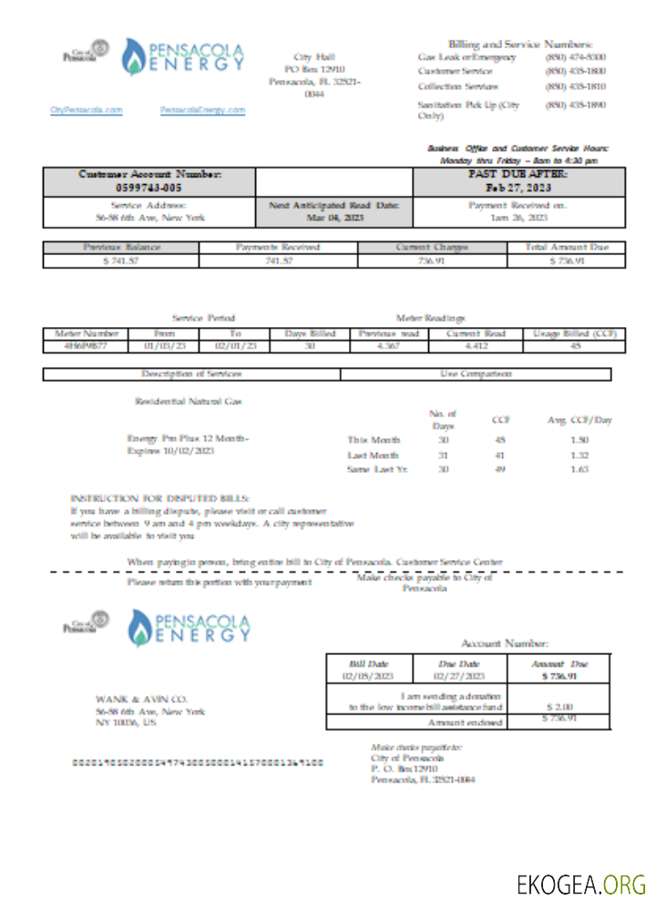 Projet de loi sur les services publics de Florida Pensacola Energy, SCR